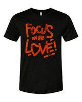 Focus Tee(Heather Shirts/Orange Distressed Print)