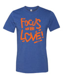 Focus Tee(Heather Shirts/Orange Distressed Print)